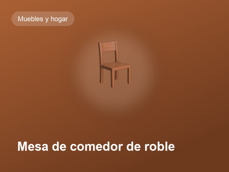 Mesa de comedor de roble macizo