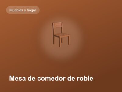 Mesa de comedor de roble macizo